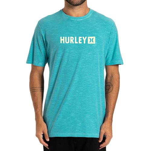 Camiseta Masculina Hurley Silk Square AZUL PETROLEO-HYTS010873- -1-